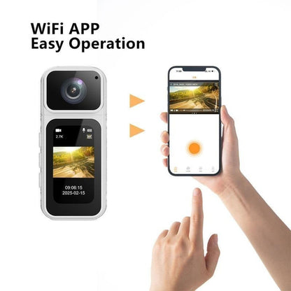 Ormos Mini Action Camera With 180 Degree Rotating Lens - 2.7K Ultra HD